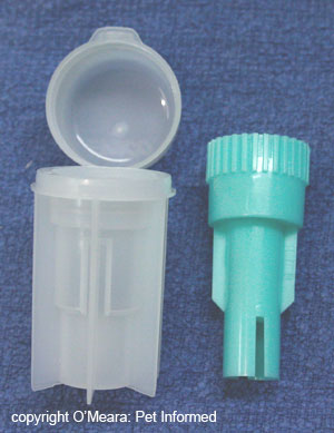 The Fecalyzer apparatus used to perform a fecal float (fecal flotation) test on feces.