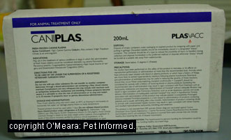 Image of one of the plasma products used in Australian veterinary practice. Plasma is important in the treatment of rodenticide poisoning.