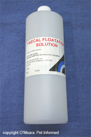 Sodium nitrate is a solution commonly used in fecal flotation.