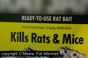 Warfarin is a commonly-used first generation anti-coagulant rodenticide ingredient.